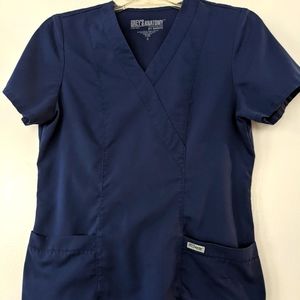 Grey's Anatomy mock wrap scrub top